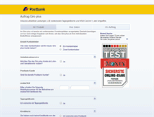 Tablet Screenshot of aktionen.postbank.de