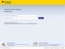 Tablet Screenshot of banking.postbank.de
