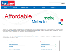 Tablet Screenshot of postbank.co.za