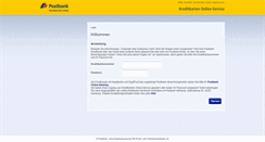 Desktop Screenshot of kreditkarten.postbank.de